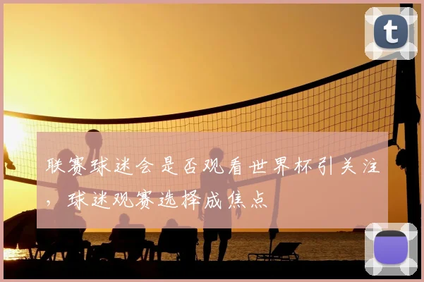 联赛球迷会是否观看世界杯引关注,球迷观赛选择成焦点